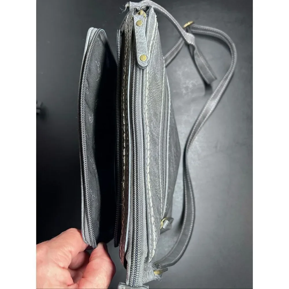Born Concepts (BOC) Faux Leather Crossbody Bag in Gray Handbag - Picture 9 of 14